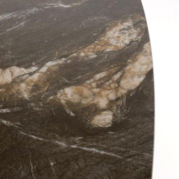 Фото7.Розкладний стіл ARMANI, чорний мармур / чорний (2 шт. = 1 шт.)